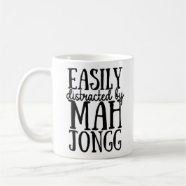 Gemakkelijk afgeleid door Mah Jong Grappig Koffiemok