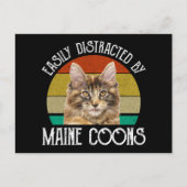 Gemakkelijk afgeleid door Maine Coons Briefkaart (Voorkant)