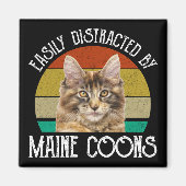 Gemakkelijk afgeleid door Maine Coons Magneet (Voorkant)