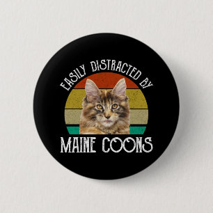 Gemakkelijk afgeleid door Maine Coons Ronde Button 5,7 Cm