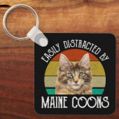 Gemakkelijk afgeleid door Maine Coons Sleutelhanger (Voorkant)