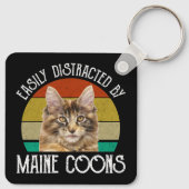 Gemakkelijk afgeleid door Maine Coons Sleutelhanger (Achterkant)