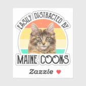 Gemakkelijk Afgeleid Door Maine Coons Sticker (Vel)