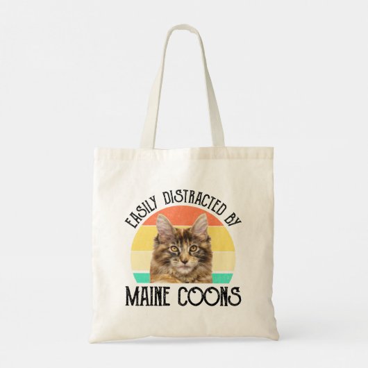 Gemakkelijk afgeleid door Maine Coons Tote Bag (Achterkant)