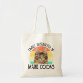 Gemakkelijk afgeleid door Maine Coons Tote Bag (Voorkant)
