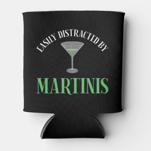 Gemakkelijk Afgeleid Door Martinis Blikjeskoeler (Voorkant)