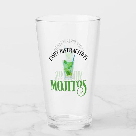 Gemakkelijk afgeleid door mojito's glas (Voorkant)