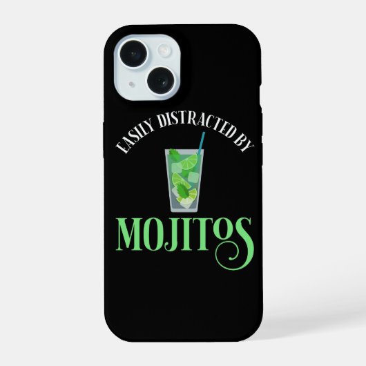 Gemakkelijk afgeleid door mojito's iPhone 15 case (Achterkant)