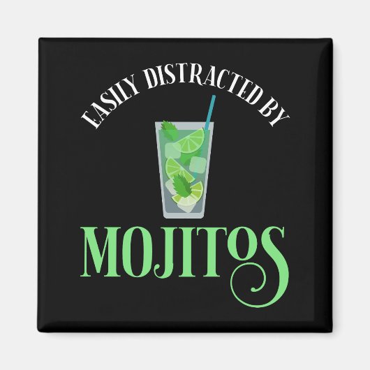 Gemakkelijk afgeleid door mojito's magneet (Voorkant)
