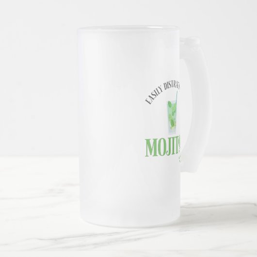 Gemakkelijk afgeleid door mojito's matglas bierpul (Voorkant rechts)
