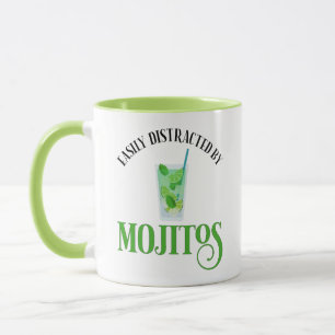 Gemakkelijk afgeleid door mojito's mok