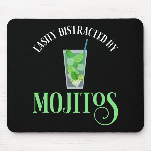 Gemakkelijk afgeleid door mojito's muismat (Voorkant)