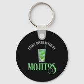 Gemakkelijk afgeleid door mojito's sleutelhanger (Voorkant)