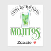Gemakkelijk Afgeleid Door Mojitos Sticker (Vel)
