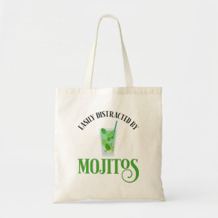 Gemakkelijk afgeleid door mojito's tote bag