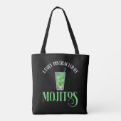 Gemakkelijk afgeleid door mojito's tote bag (Achterkant)