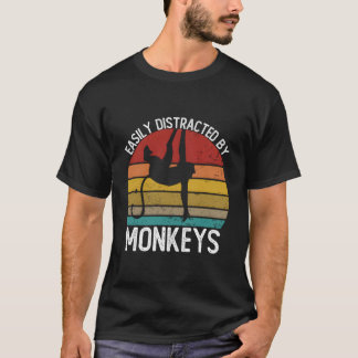 Gemakkelijk afgeleid door Monkeys Shirten Monkey T-shirt