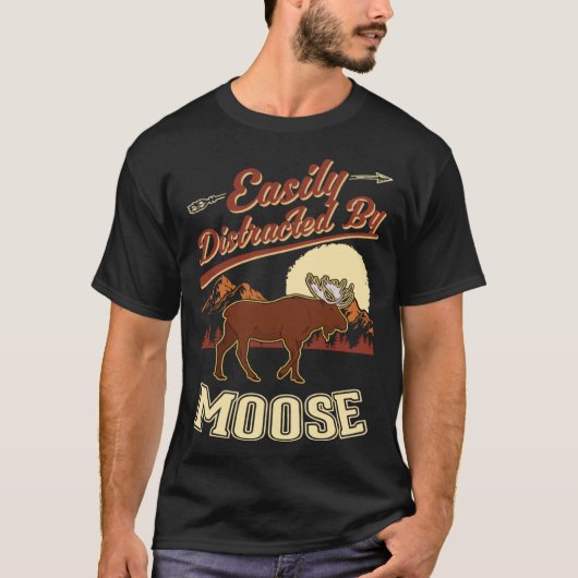 Gemakkelijk afgeleid door Moose Scandinavia Moose  T-shirt (Voorkant)