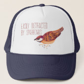Gemakkelijk afgeleid door mussen trucker pet (Voorkant)