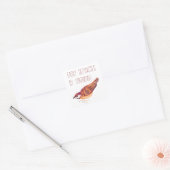 Gemakkelijk afgeleid door mussen vierkante sticker (Envelop)