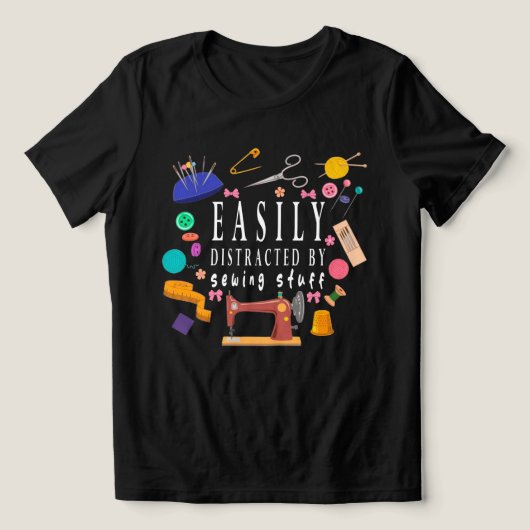 Gemakkelijk afgeleid door naaispullen Shirt, naaie Tri-Blend Shirt (Design voorkant)