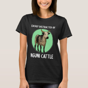Gemakkelijk Afgeleid door Nguni Rundvee Nguni Stie T-shirt