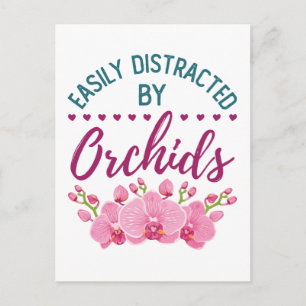 Gemakkelijk afgeleid door Orchideeën Orchideeënlie Briefkaart