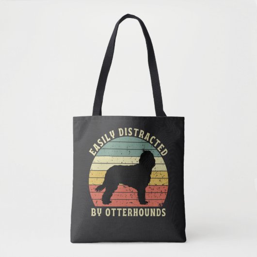 Gemakkelijk afgeleid door Otterhounds Tote Bag (Voorkant)