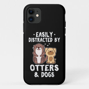 Gemakkelijk Afgeleid Door Otters en Honden Grappig Case-Mate iPhone Case