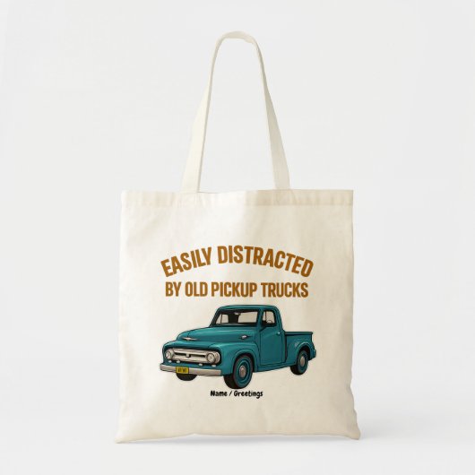 Gemakkelijk afgeleid door oude pick-up trucks Funn Tote Bag (Voorkant)