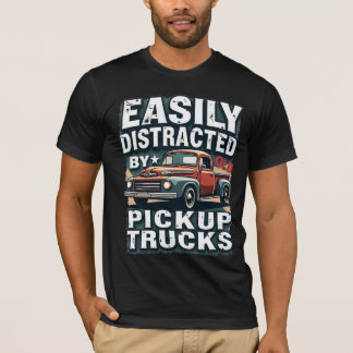 Gemakkelijk afgeleid door oude pick-up trucks - Gr T-shirt