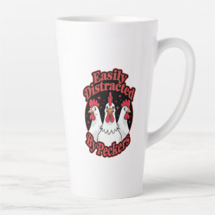 Gemakkelijk afgeleid door Peckers Latte Mok
