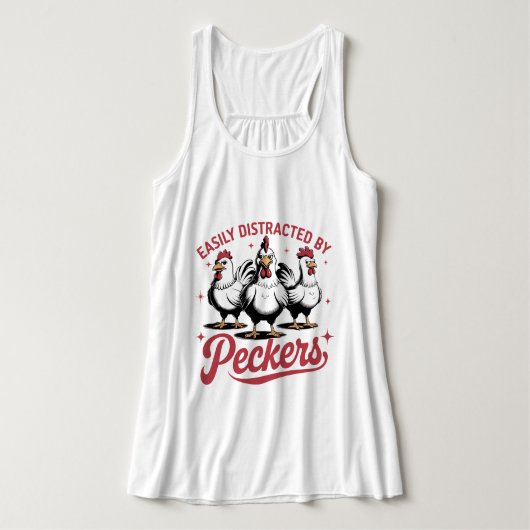 Gemakkelijk afgeleid door Peckers Tanktop (Design voorkant)