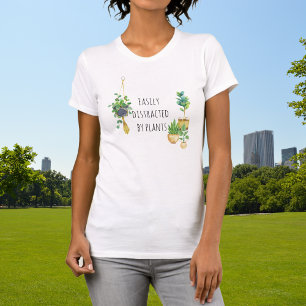 Gemakkelijk afgeleid door Planten Boho Waterverf P T-shirt