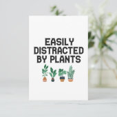 Gemakkelijk Afgeleid Door Planten Funny Tuinieren  Bedankkaart (Staand voorkant)
