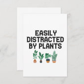Gemakkelijk Afgeleid Door Planten Funny Tuinieren  Bedankkaart (Voorkant / Achterkant)
