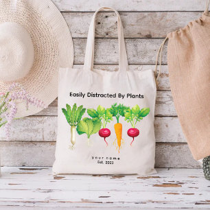 Gemakkelijk afgeleid door Planten / Waterverf groe Tote Bag