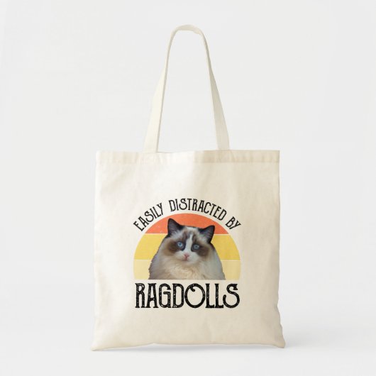 Gemakkelijk afgeleid door Ragdolls Tote Bag (Voorkant)