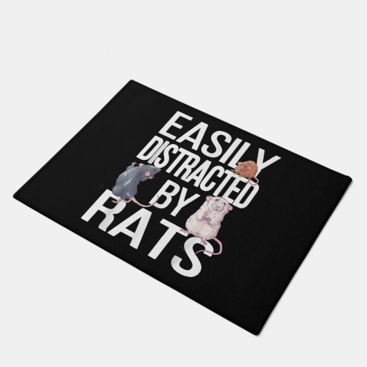 Gemakkelijk afgeleid door ratten Mama Rat Papa Gra Deurmat (Schuin)