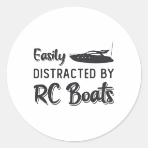 Gemakkelijk afgeleid door RC Boats Model Radio RC Ronde Sticker
