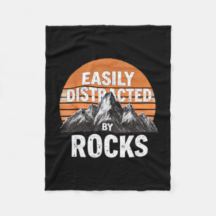 Gemakkelijk afgeleid door rotsen vintage zonsonder fleece deken
