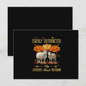 Gemakkelijk Afgeleid Door Schapen En Het Herfstsei Briefkaart (Voorkant / Achterkant)