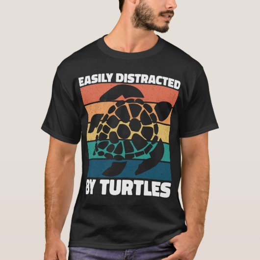 Gemakkelijk afgeleid door schildpadden Cool Zee An T-shirt (Voorkant)