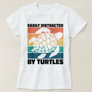 Gemakkelijk afgeleid door schildpadden grappig amf t-shirt