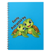 Gemakkelijk Afgeleid door Schildpadden Notitieboek