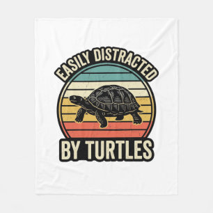 Gemakkelijk Afgeleid Door Schildpadden Vintage Gra Fleece Deken