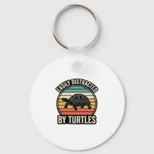 Gemakkelijk Afgeleid Door Schildpadden Vintage Gra Sleutelhanger