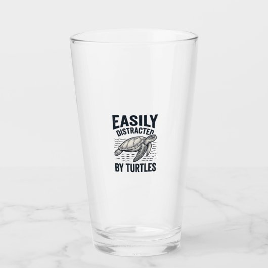 Gemakkelijk Afgeleid Door Schildpadden Vintage Shi Glas (Voorkant)