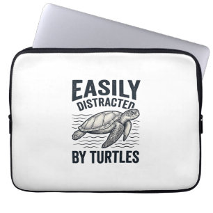 Gemakkelijk Afgeleid Door Schildpadden Vintage Shi Laptop Sleeve