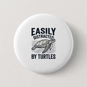 Gemakkelijk Afgeleid Door Schildpadden Vintage Shi Ronde Button 5,7 Cm